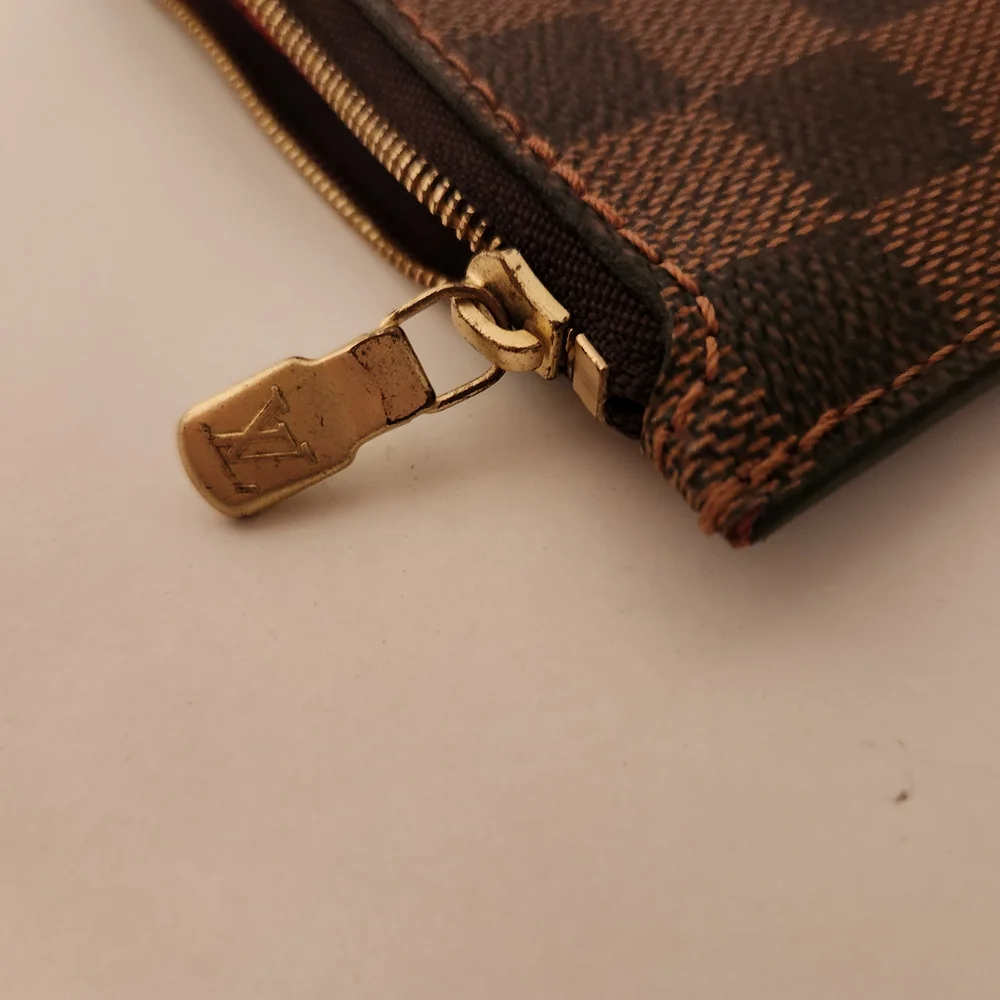 Louis Vuitton Damier Brown and Black Checkered Wristlet